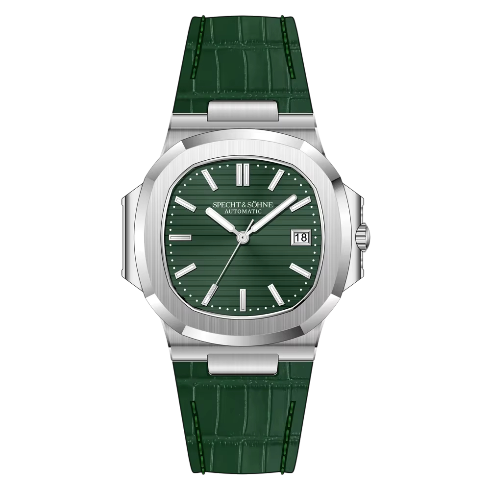Nautilus Automatic – Green & Green Leather Edition