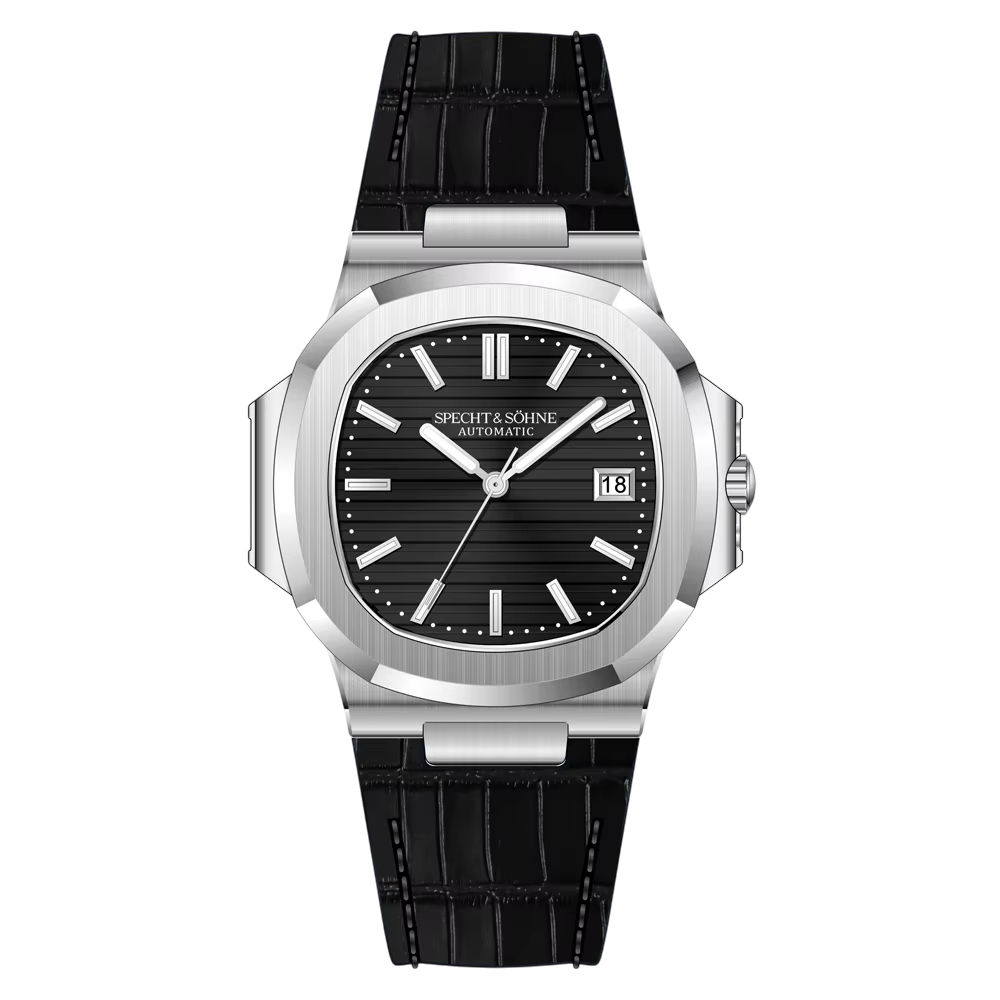 Nautilus Automatic –  Black & Black Leather Edition