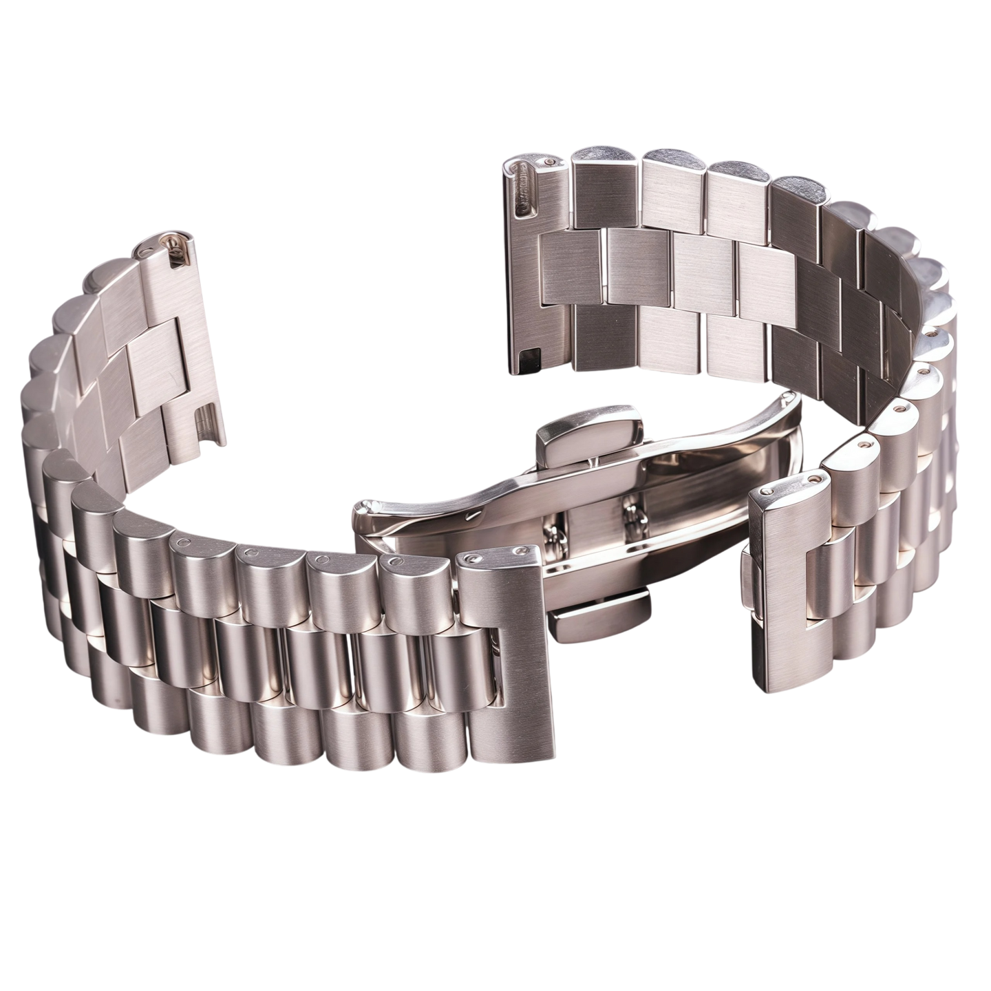 16MM Presidential Silver Stainless Steel Watch Band