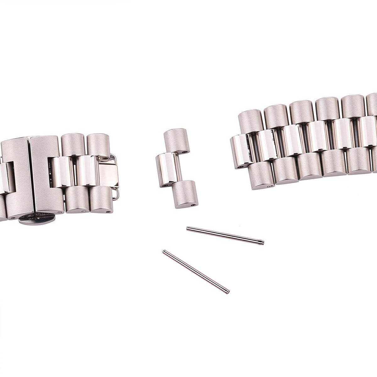 16MM Presidential Silver Stainless Steel Watch Band
