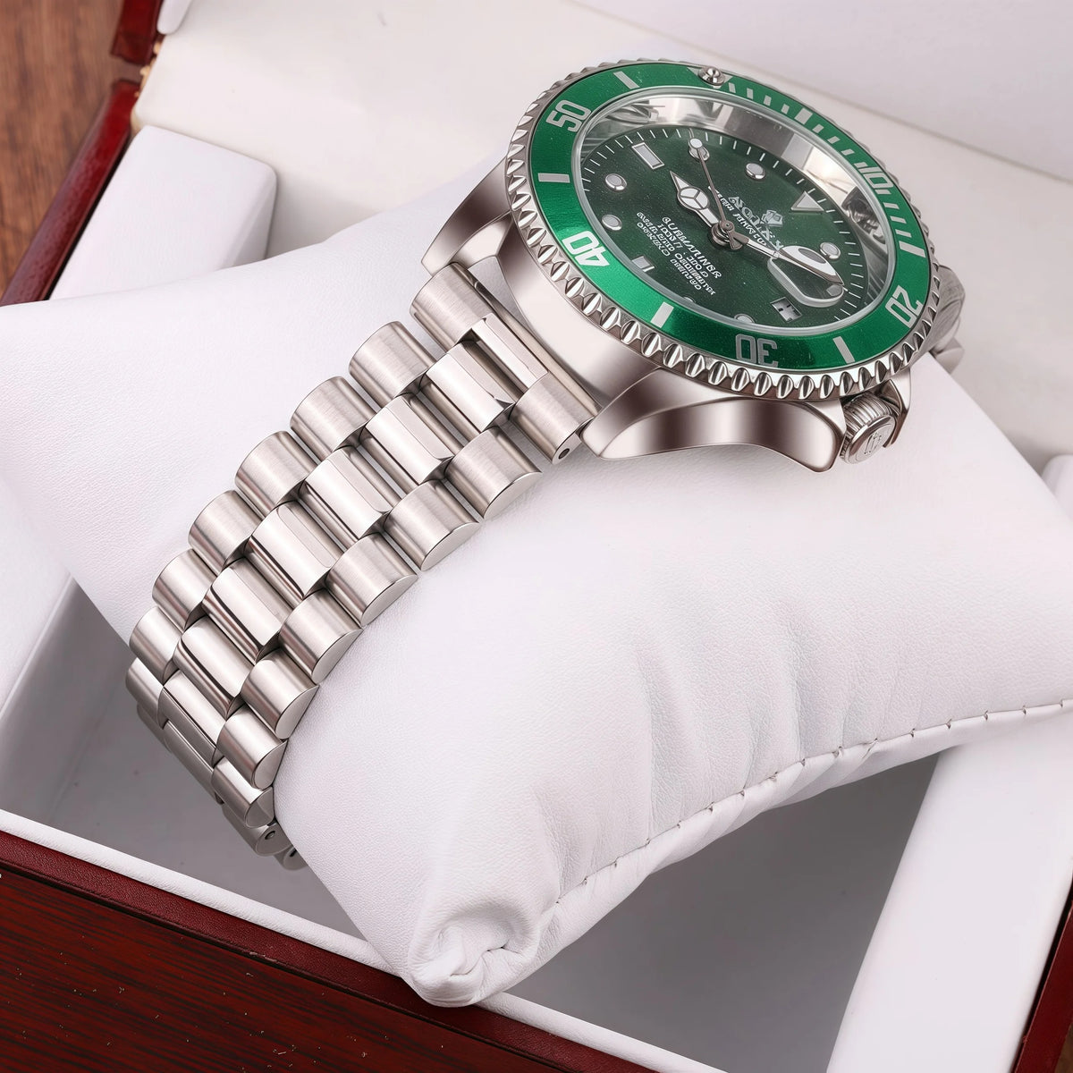 16MM Presidential Silver Stainless Steel Watch Band