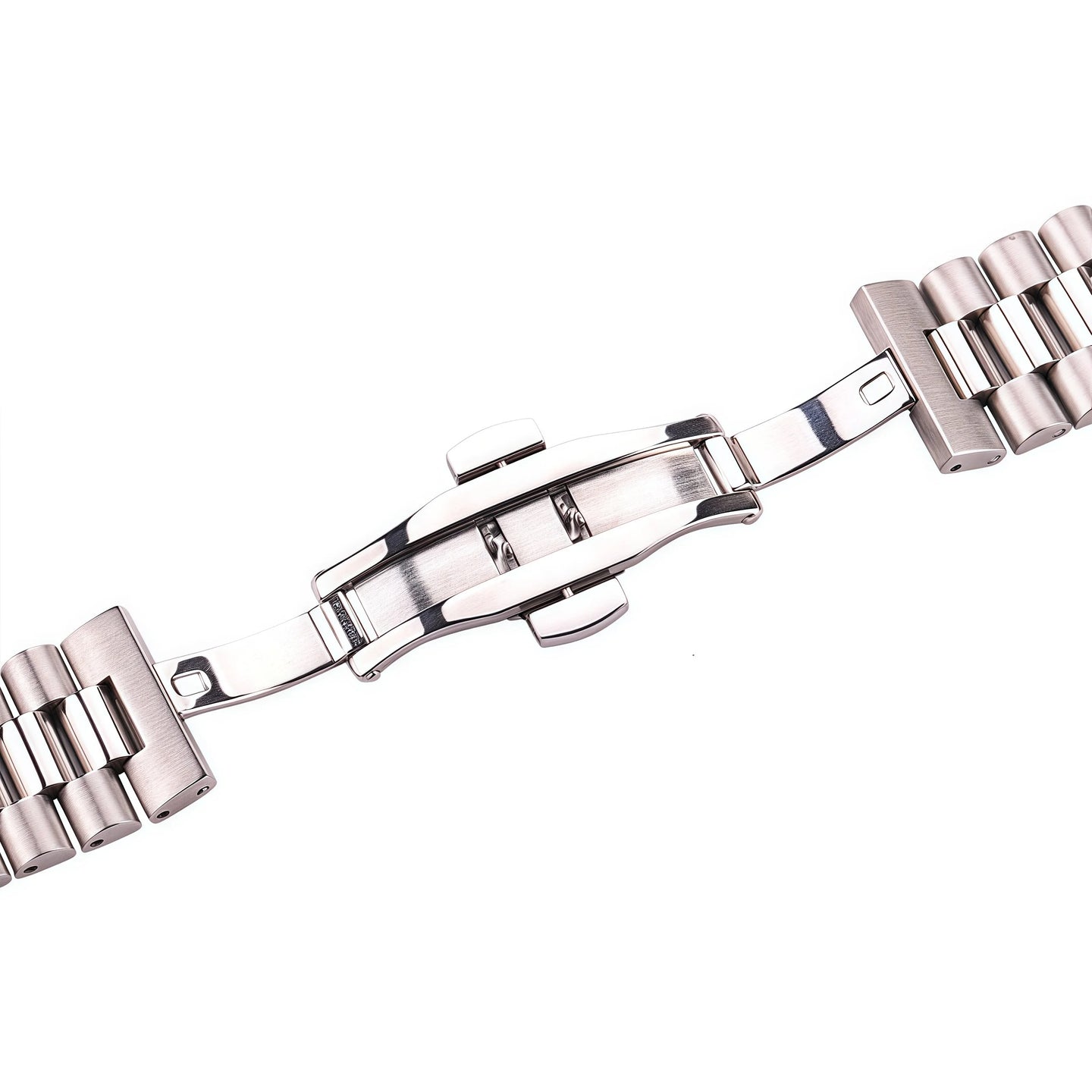 16MM Presidential Silver Stainless Steel Watch Band
