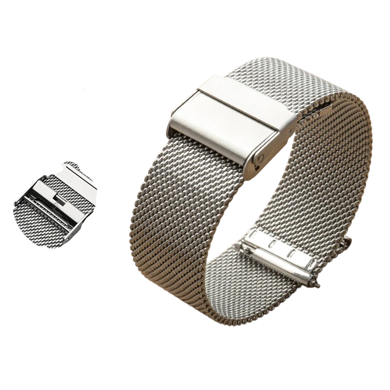 12MM Silver Milanese Mesh Stainless Steel Watch Band