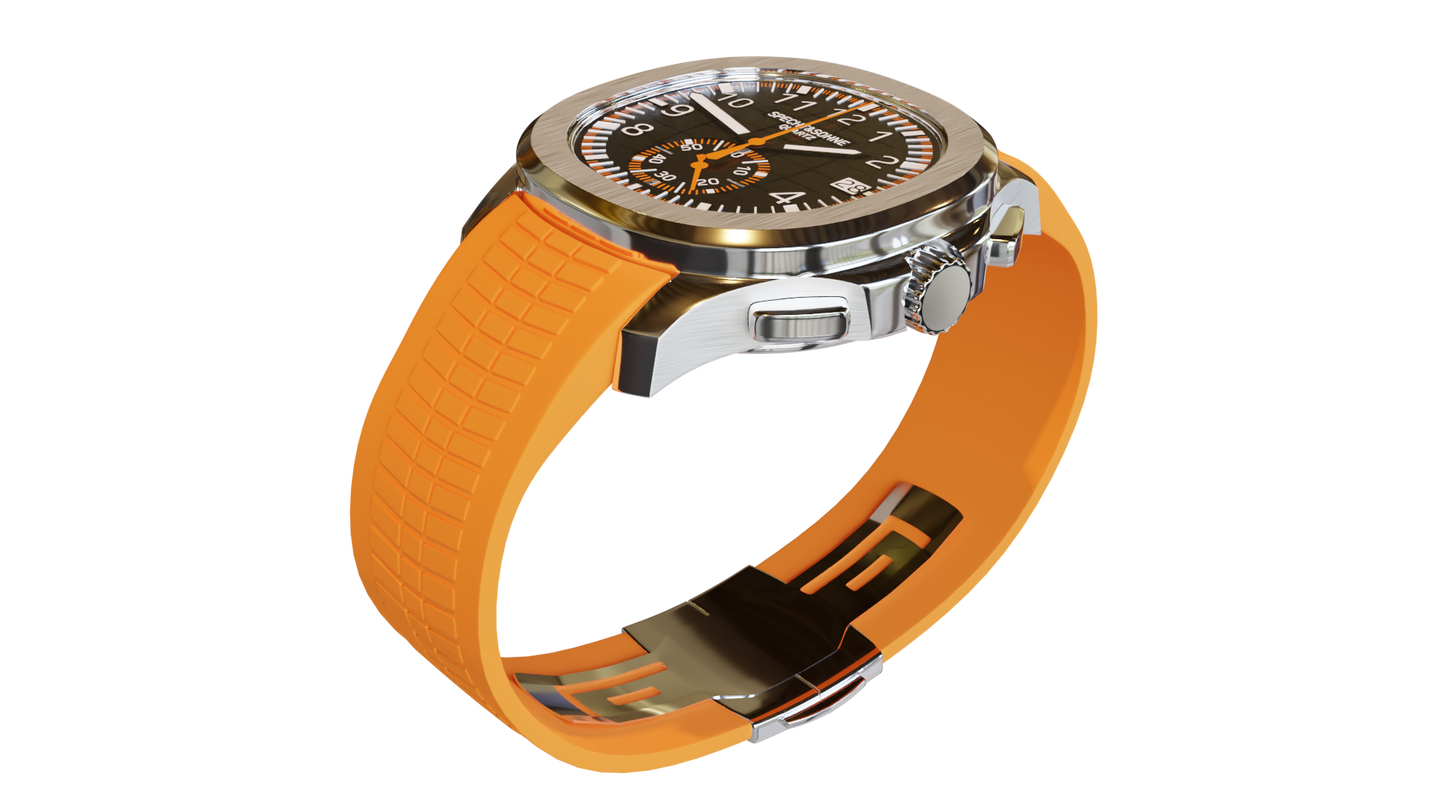 Aquanaut Dual Time Quartz - Orange Edition