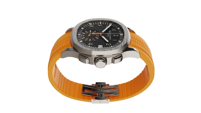 Aquanaut Dual Time Quartz - Orange Edition