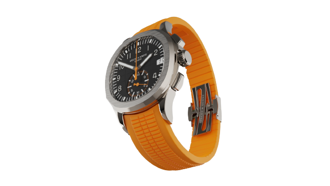 Aquanaut Dual Time Quartz - Orange Edition